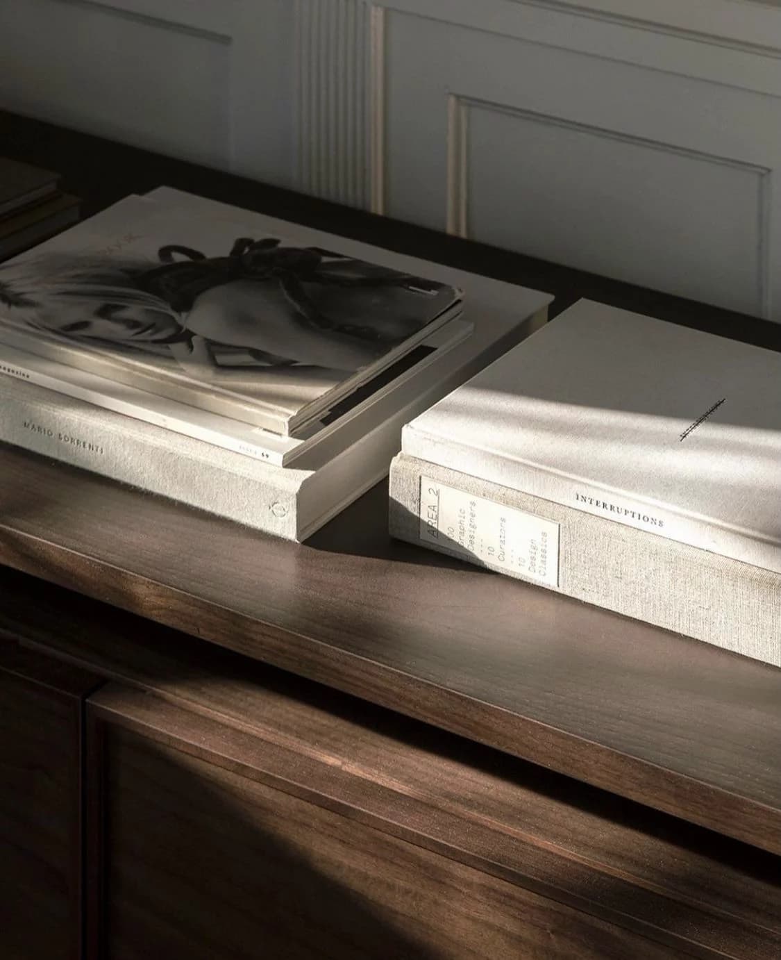 Fashion books on a wooden table